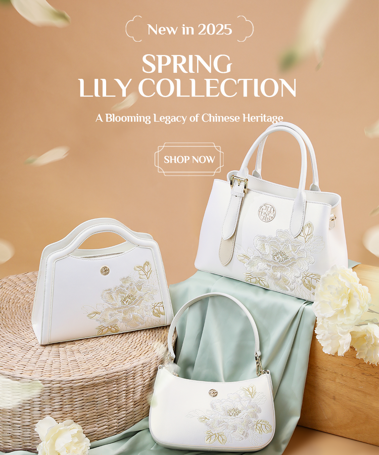 Sinocultural white embroidery leather bags