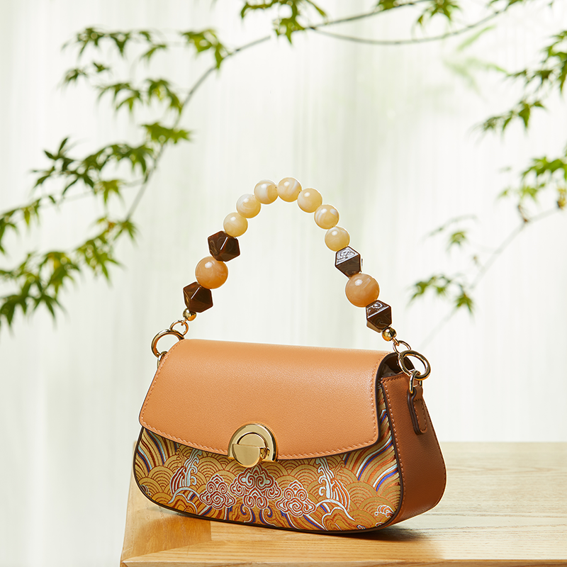 Brocade Jacquard Mulberry Silk Exquisite Handbag-Handbag-SinoCultural-SinoCultural