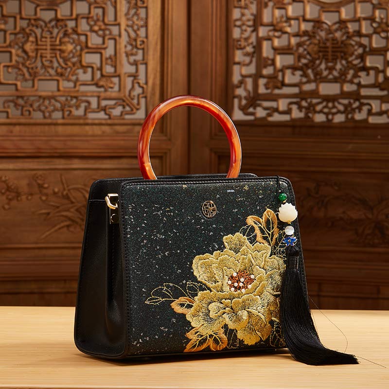 Embroidery Nishijin Weave Chinese Style Vintage Handbag-P120605-3-SinoCultural