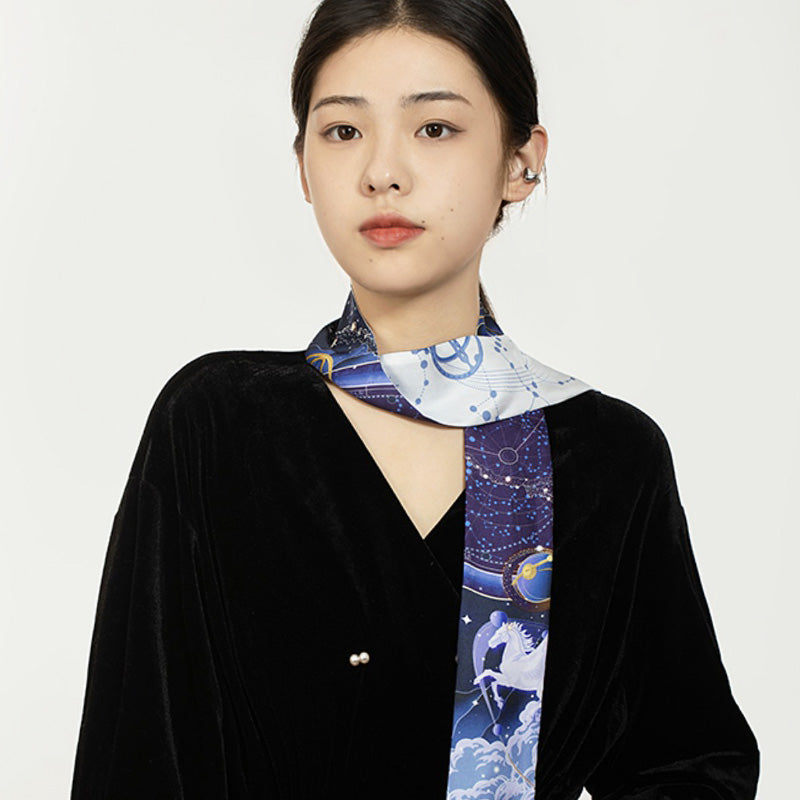 Palace Museum Time Rift Mulberry Silk Scarf 63.5-SinoCultural