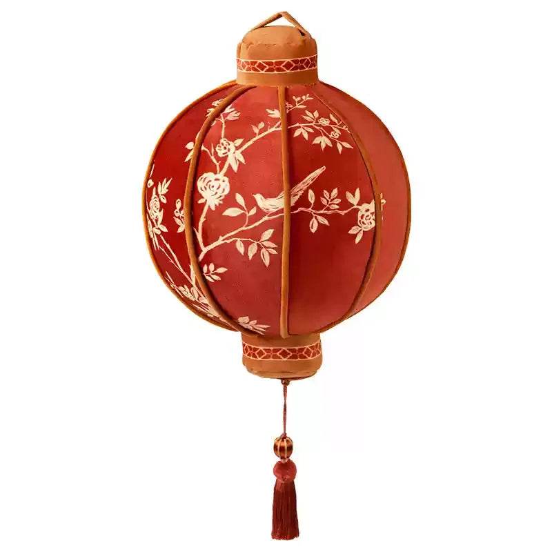 Chinoiserie Red Festive Chinese Style Throw Pillow - SinoCultural