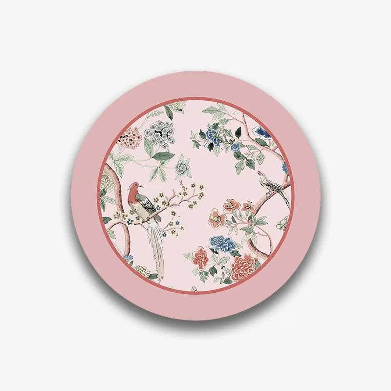 Chinoiserie Diatomite Absorbent Quick-Dry Non-Slip Round Coaster - SinoCultural