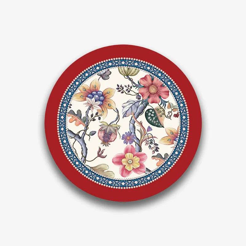 Chinoiserie Diatomite Absorbent Quick-Dry Non-Slip Round Coaster - SinoCultural
