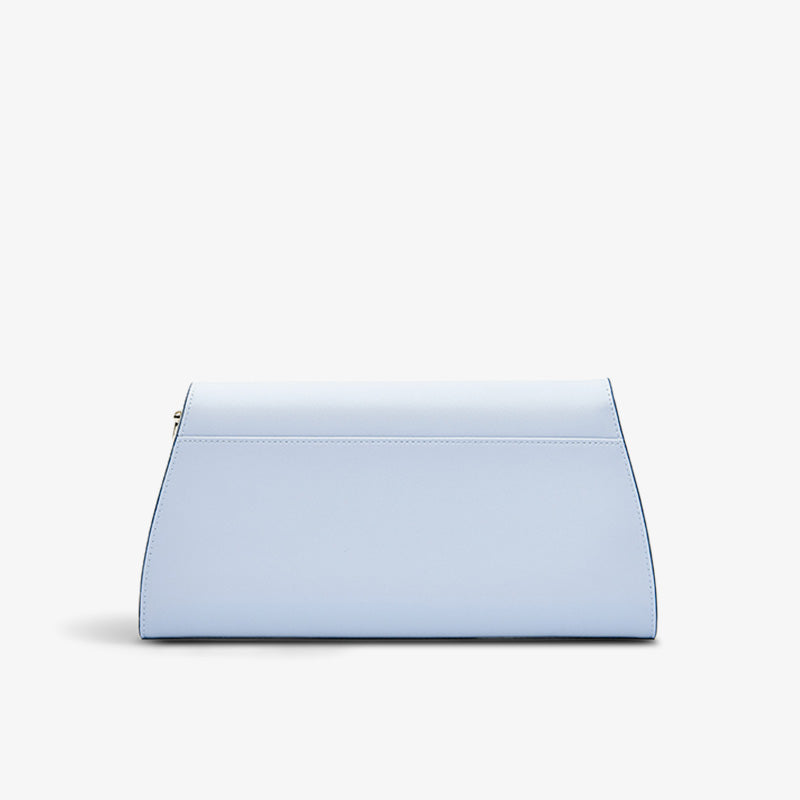 Embroidery Leather Handheld Clutch Bag Blue Orchid-Clutch Bag-SinoCultural-SinoCultural