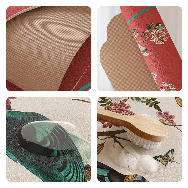 Chinoiserie Diatomite Absorbent Quick-Dry Non-Slip Round Coaster - SinoCultural