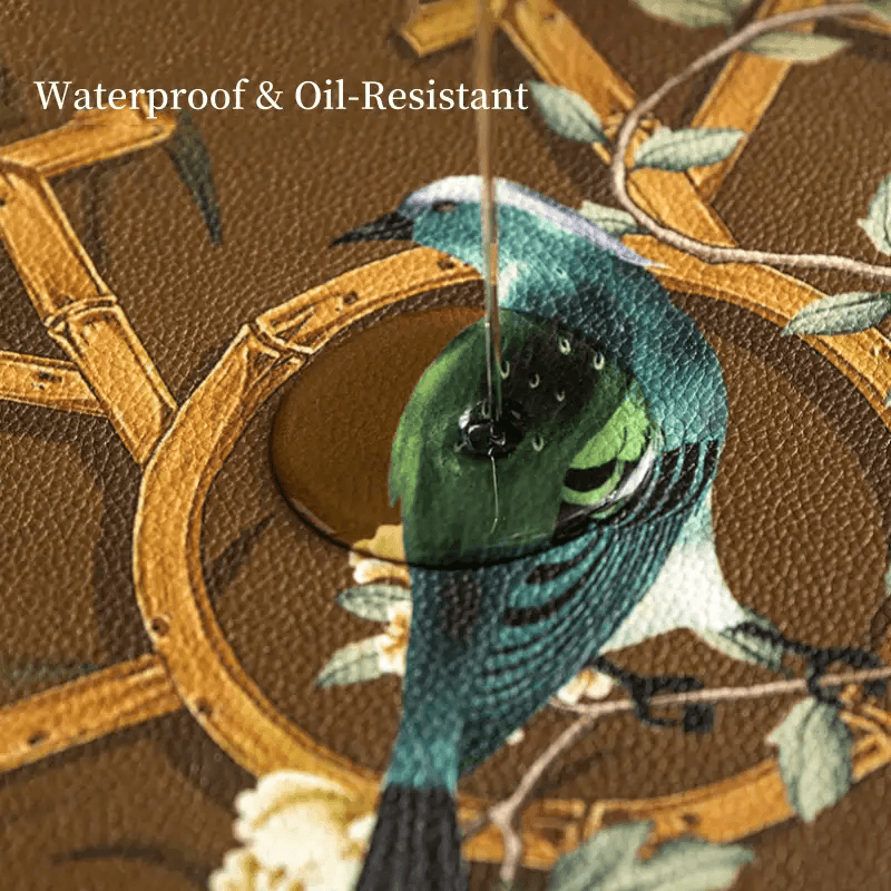 Chinoiserie Retro Stain Resistant Leather Coffee Table Mat - SinoCultural