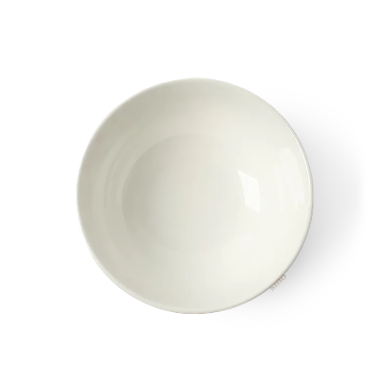 Top view of 4.75 inch Chinoiserie bone china bowl, floral rim.