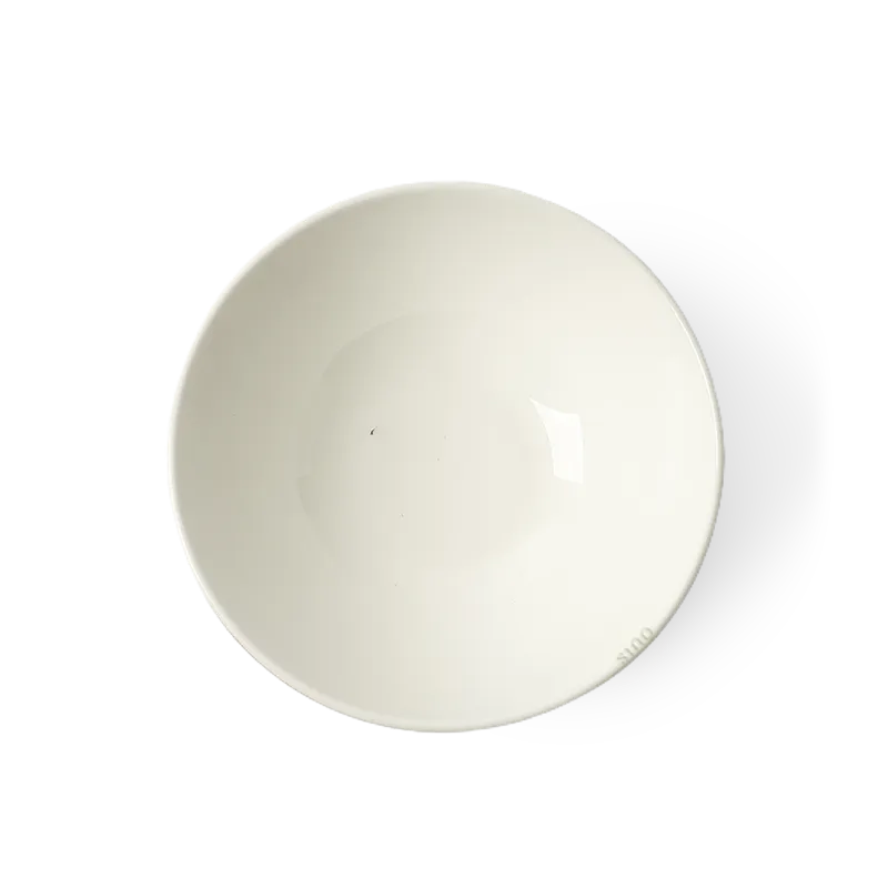 Top view of 4.75 inch Chinoiserie footed bowl, floral rim.