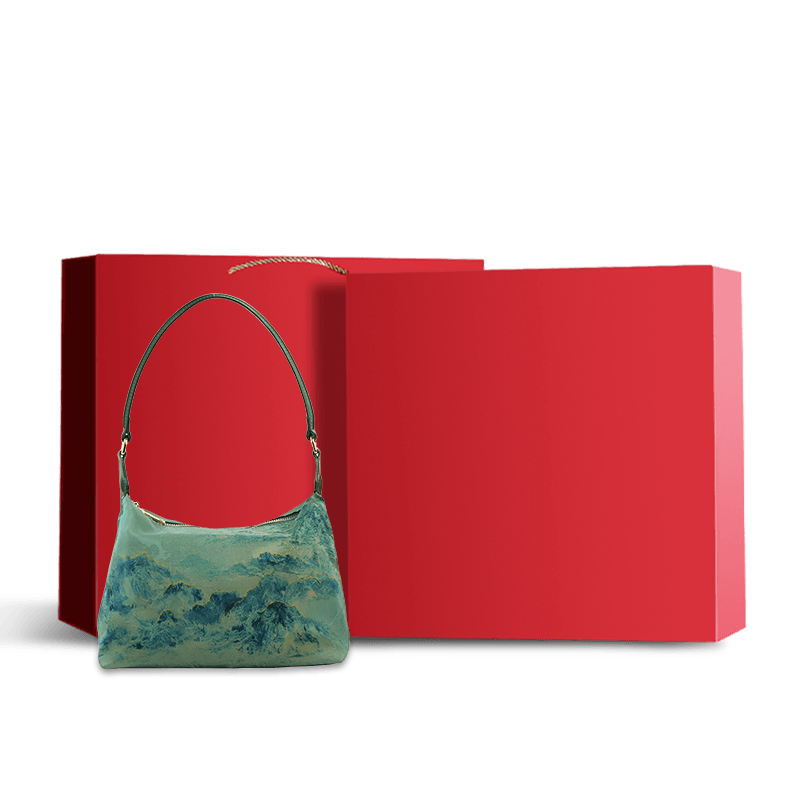 Xiangyunsha Silk Mulberry Silk Vintage Shoulder Bag - SinoCultural -- YSY1002Q - 