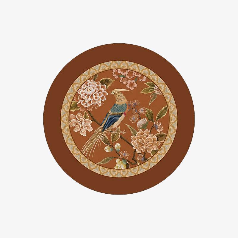 Chinoiserie Diatomite Absorbent Quick-Dry Non-Slip Round Coaster - SinoCultural -- TM026A16 - 