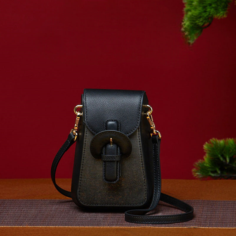 Woven Brocade Vintage Shoulder Phone Bag-Handbag-SinoCultural-SinoCultural