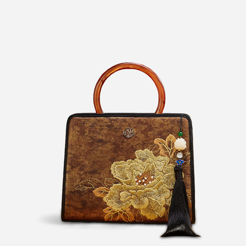 Embroidery Nishijin Weave Chinese Style Vintage Handbag