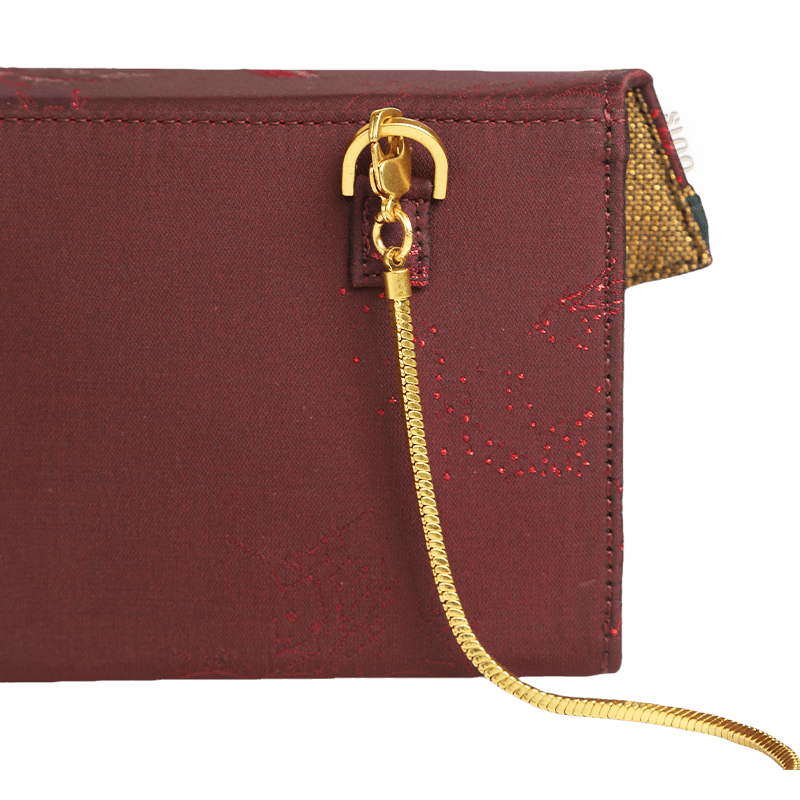 Ultra-Light Envelope Clutch Handbag in Recycled Fabric with Hualuo Silk 216g - SinoCultural -- GD1202 - 