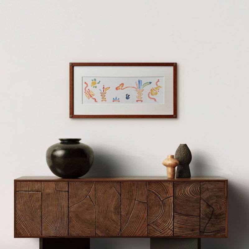 Intangible Heritage Handmade Color Rubbing Printing Wall Art - SinoCultural -- JN1107 - 