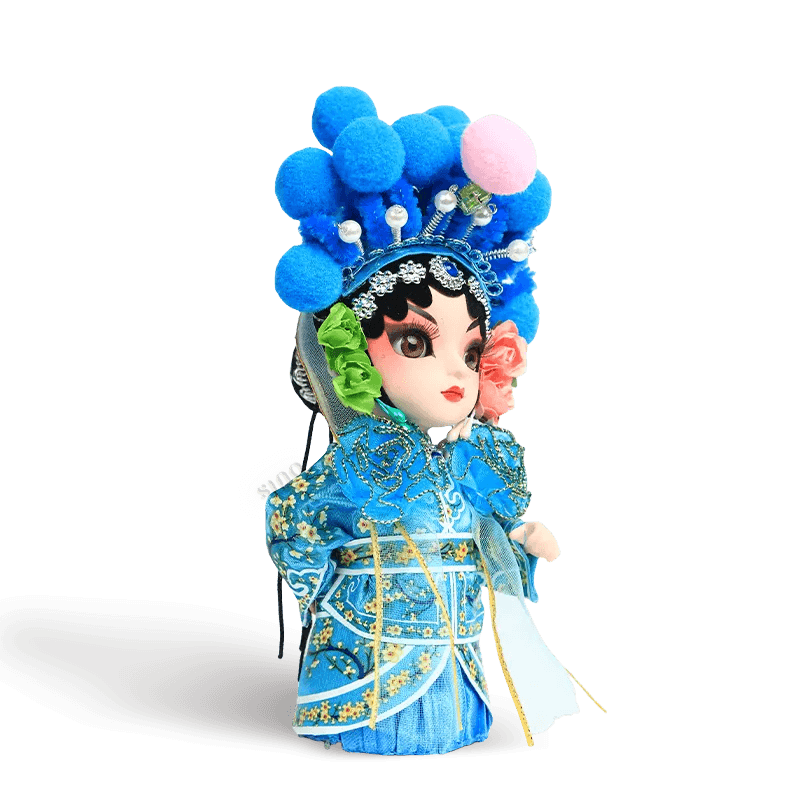 6-Inch Handmade Chinese Doll – Peking Opera Green Snake Collectible - SinoCultural -- QJ0607