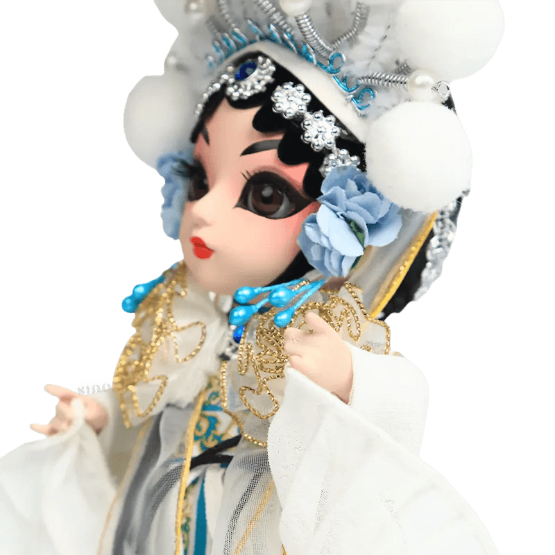 6-Inch Handmade Chinese Doll – Peking Opera Legendary White Snake Collectible - SinoCultural -- QJ0606