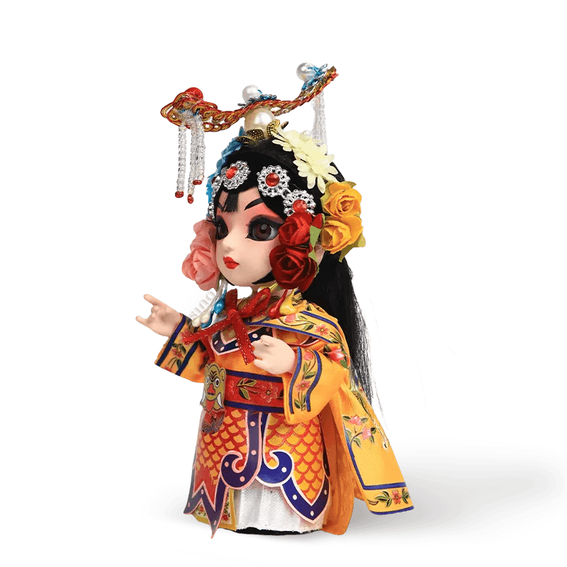 6-Inch Handmade Yu Ji Chinese Opera Doll – Elegant Desk Accessory - SinoCultural -- QJ0612