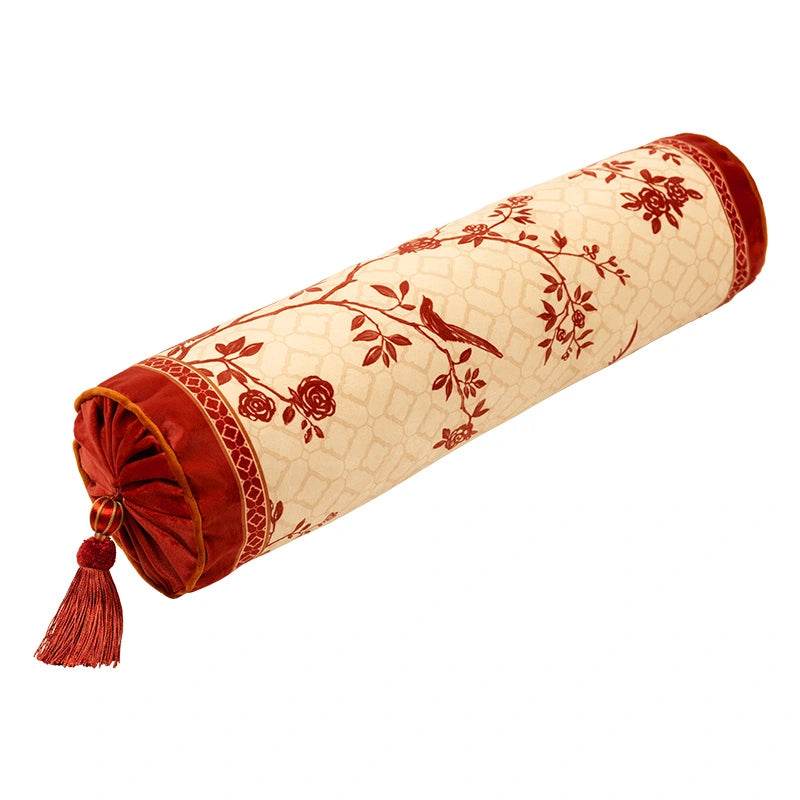 Chinoiserie Red Festive Chinese Style Throw Pillow - SinoCultural