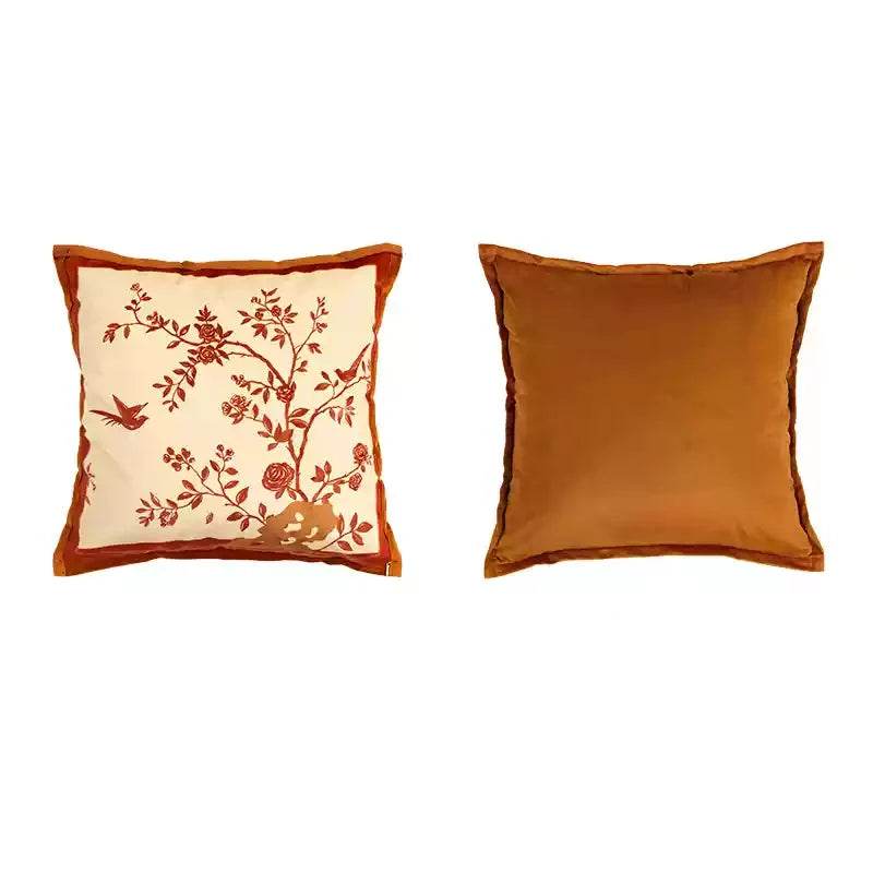 Chinoiserie Red Festive Chinese Style Throw Pillow - SinoCultural