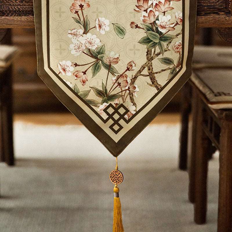 Chinoiserie Original Spring Flowers Table Runner - SinoCultural