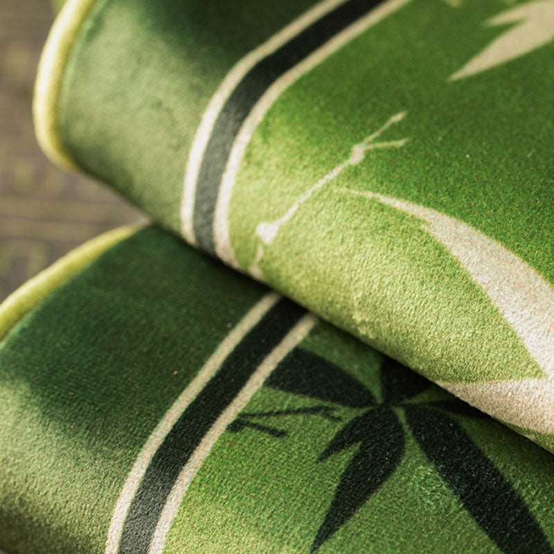 Chinoiserie Elegant Decor Green Bamboo Table Runner