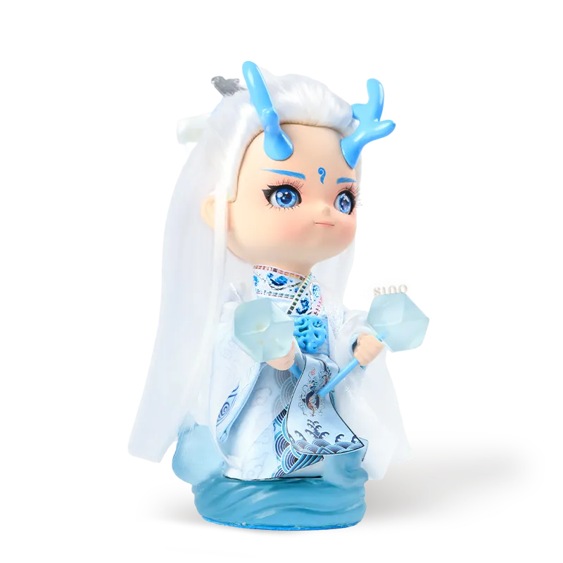 Right side view of 9-inch Ao Bing Dragon Prince doll.