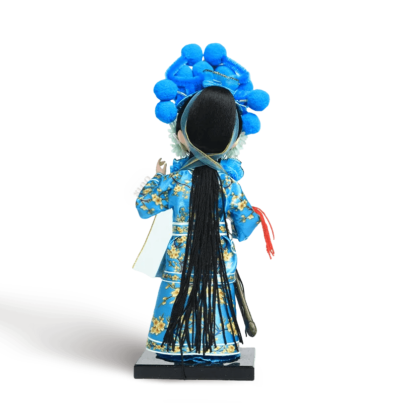 9-Inch Handmade Chinese Doll – Peking Opera Green Snake Collectible - SinoCultural -- XJP0904