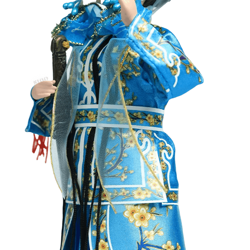 9-Inch Handmade Chinese Doll – Peking Opera Green Snake Collectible - SinoCultural -- XJP0904