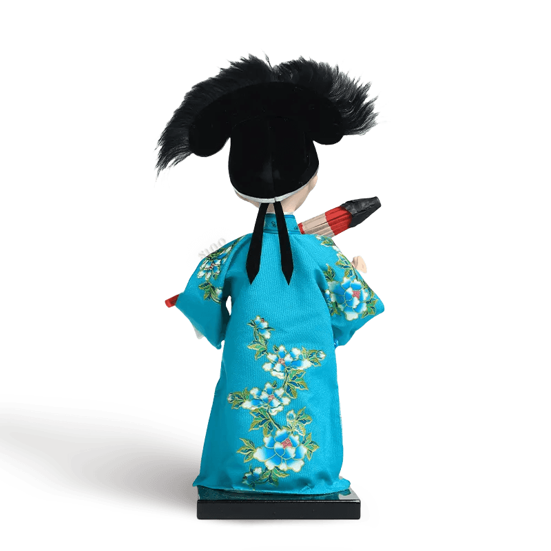 9-Inch Handmade Chinese Doll – Peking Opera Xu Xian (Young Scholar) Collectible - SinoCultural -- XJP0905