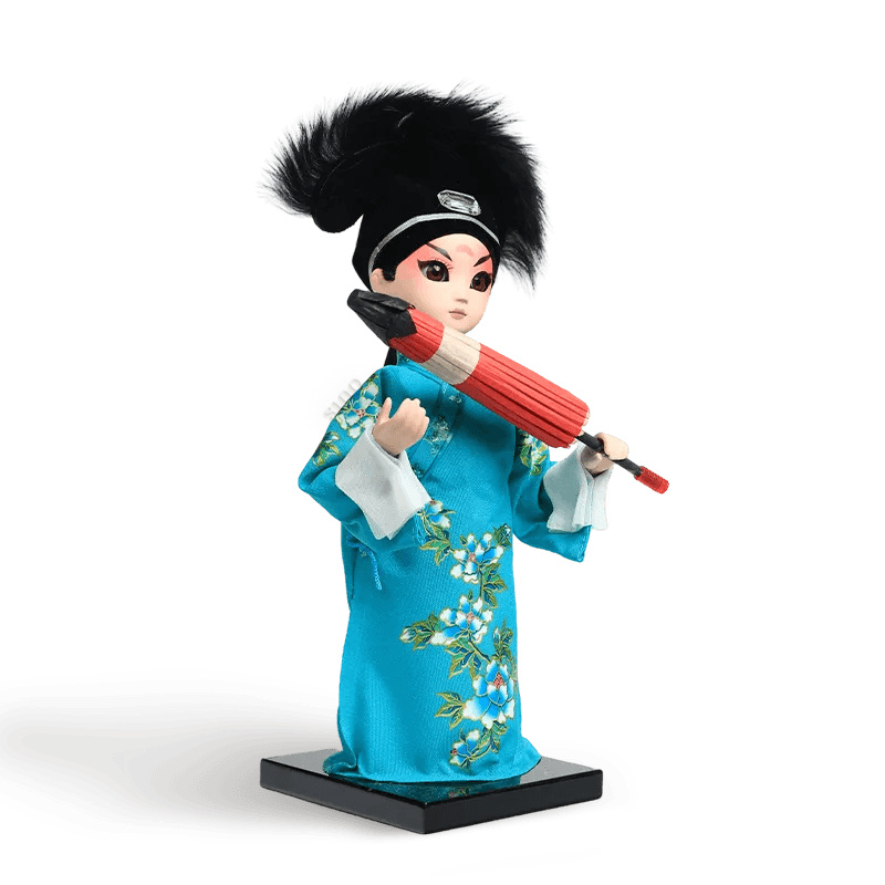 9-Inch Handmade Chinese Doll – Peking Opera Xu Xian (Young Scholar) Collectible - SinoCultural -- XJP0905