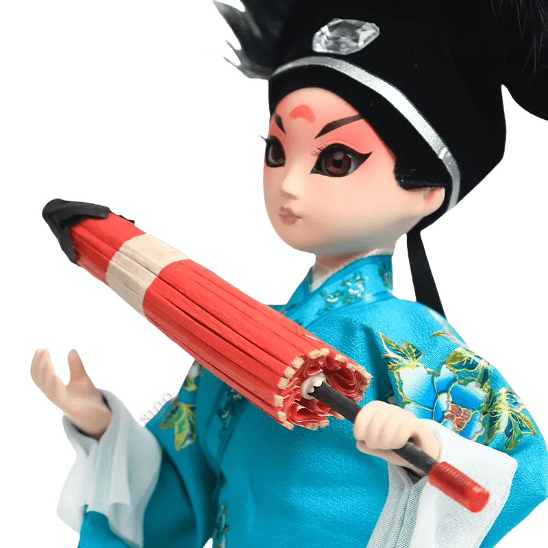 9-Inch Handmade Chinese Doll – Peking Opera Xu Xian (Young Scholar) Collectible - SinoCultural -- XJP0905