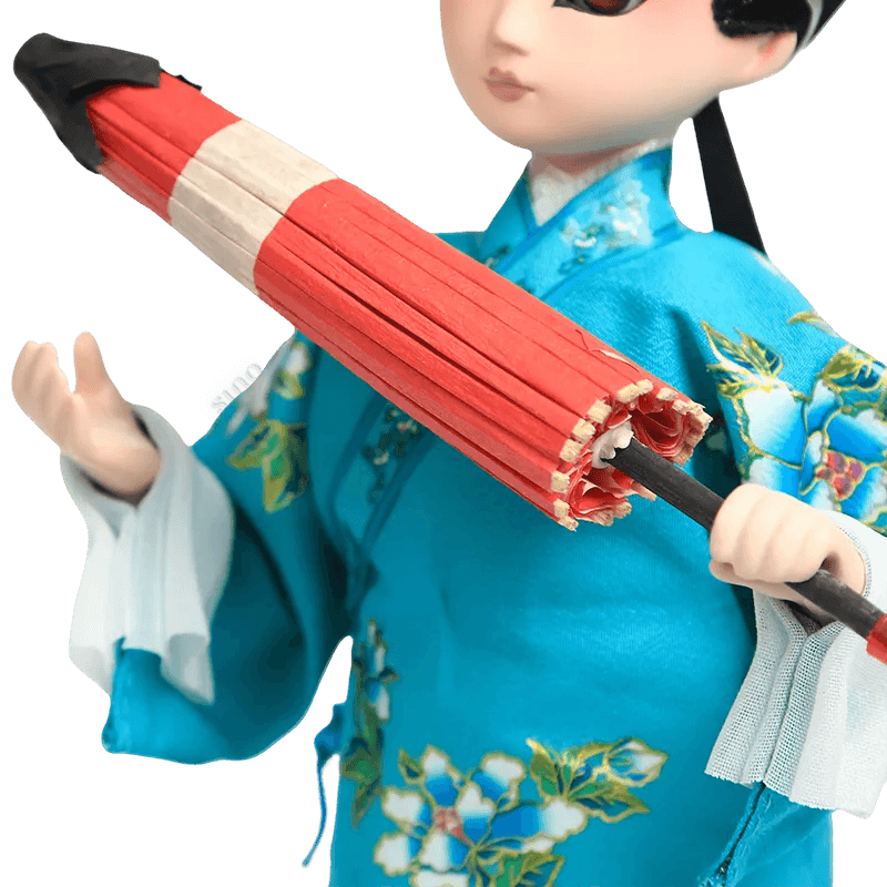 9-Inch Handmade Chinese Doll – Peking Opera Xu Xian (Young Scholar) Collectible - SinoCultural -- XJP0905