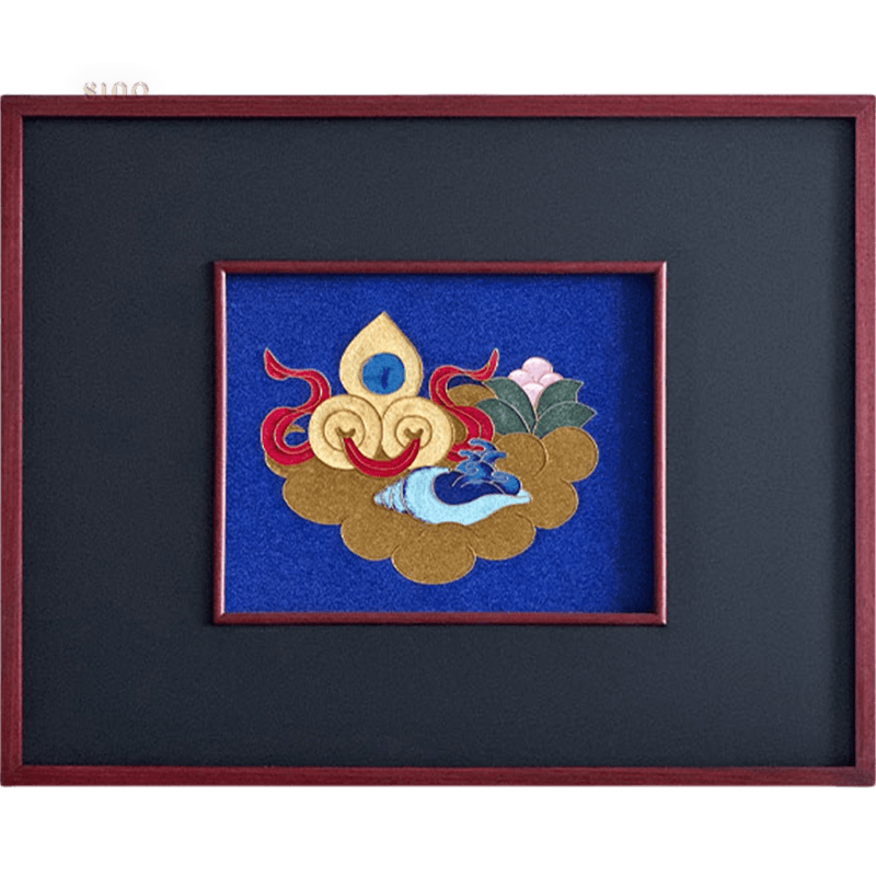 Intangible Heritage Cloisonné Enamel Klein Blue Decorative Painting - SinoCultural -- JN1104 - 