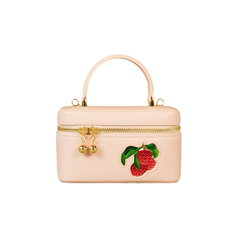 Sinocultural Handcrafted Embroidered Lychee Makeup Bag