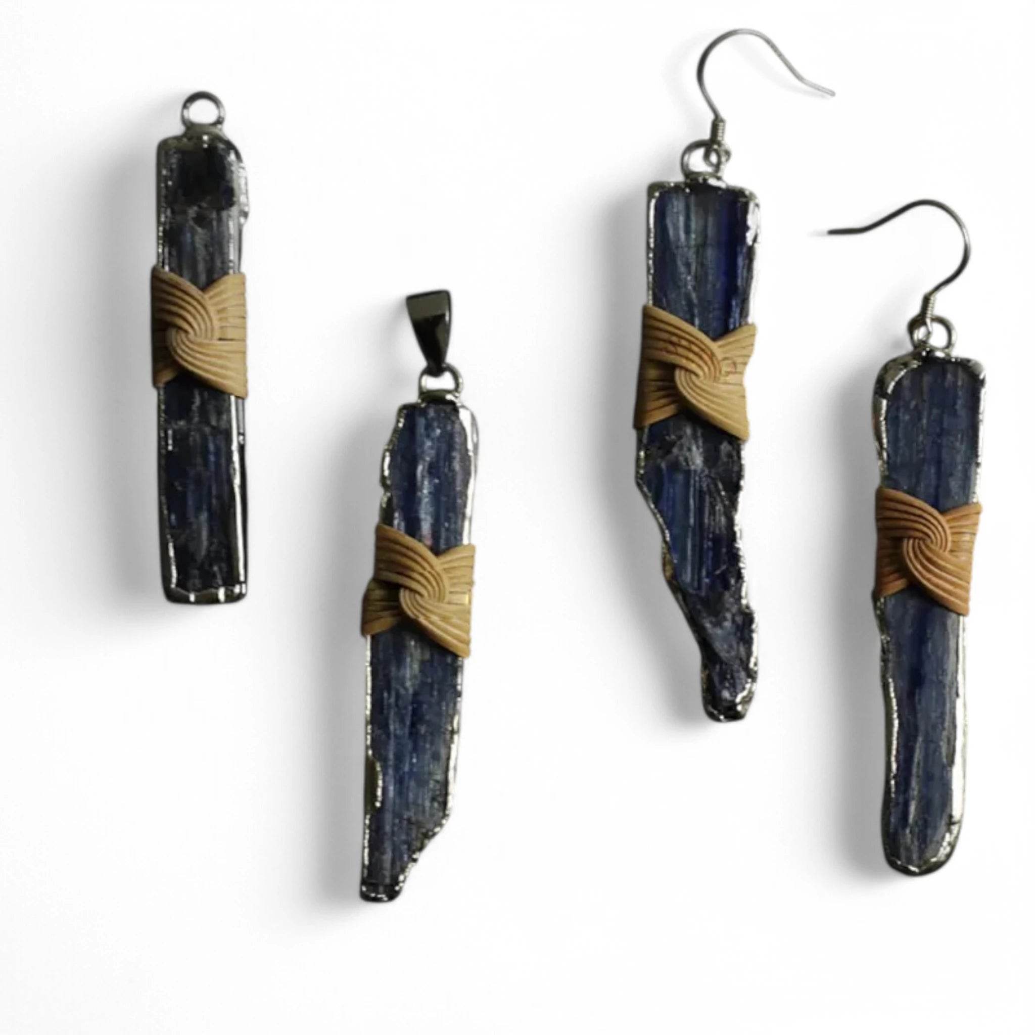 Blue Crystal Dangle Earrings - Lunar Sea Chinese Style Jewelry - SinoCultural -- ZBXK-A2-0237 - 