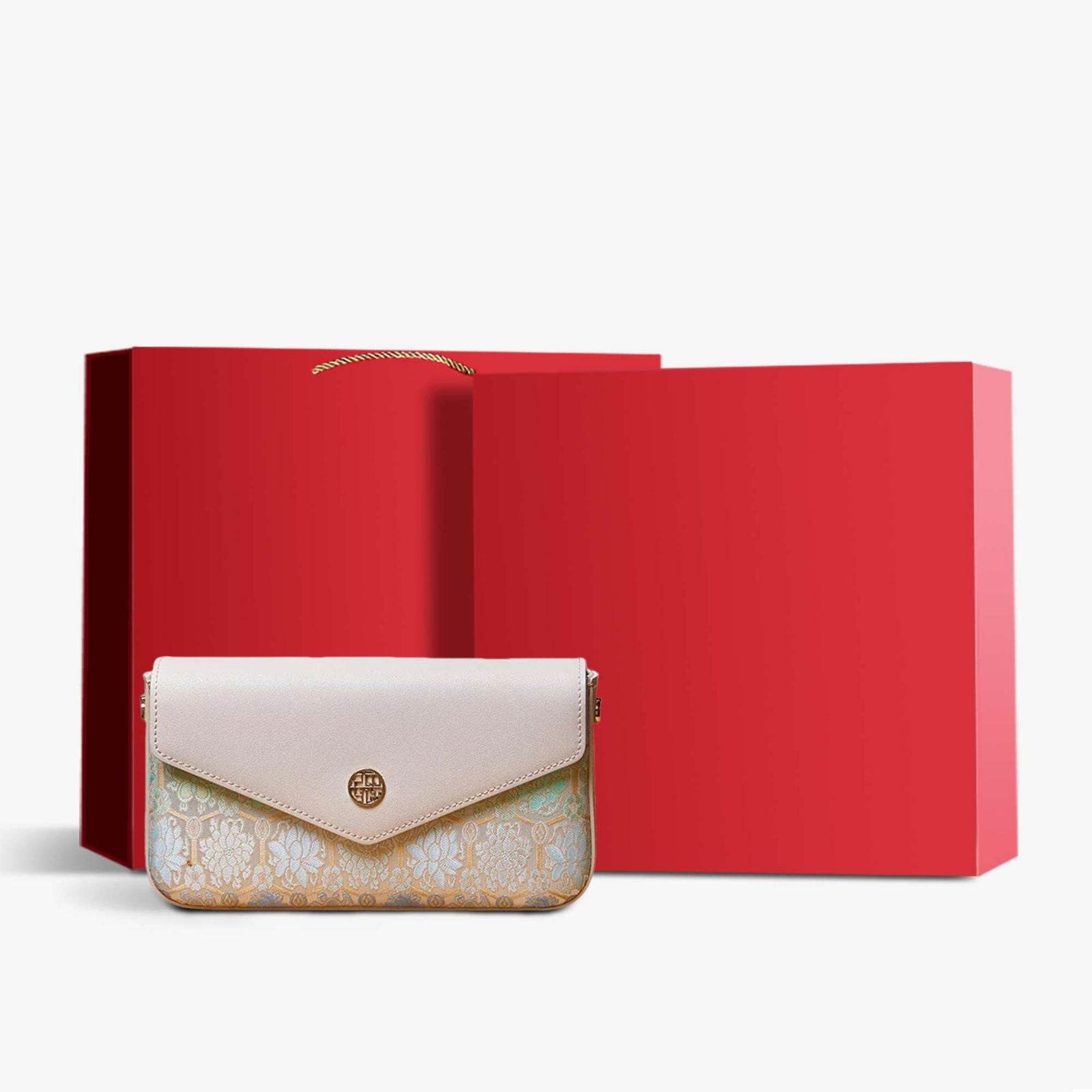 Brocade Jacquard Chic Elegant Lady Evening Clutch Bag - SinoCultural -- P12064604BG-1 - 