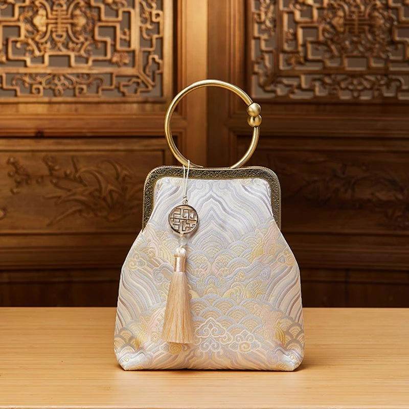 Brocade Jacquard New Chinese Style Kiss Lock Purse - SinoCultural