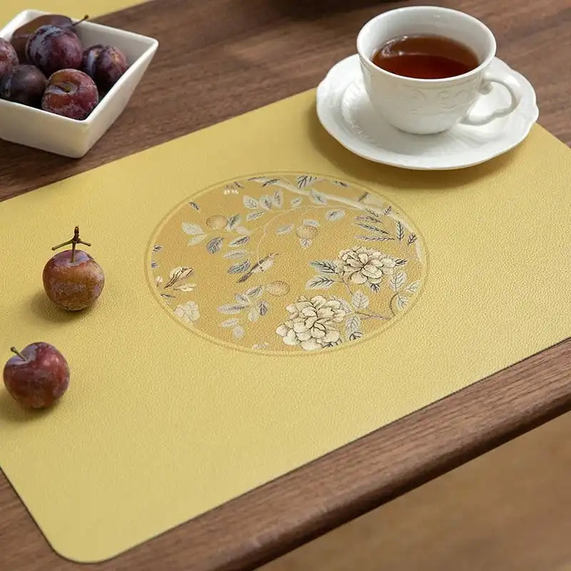 Chinoiserie Country-style Leather Washable Placemats