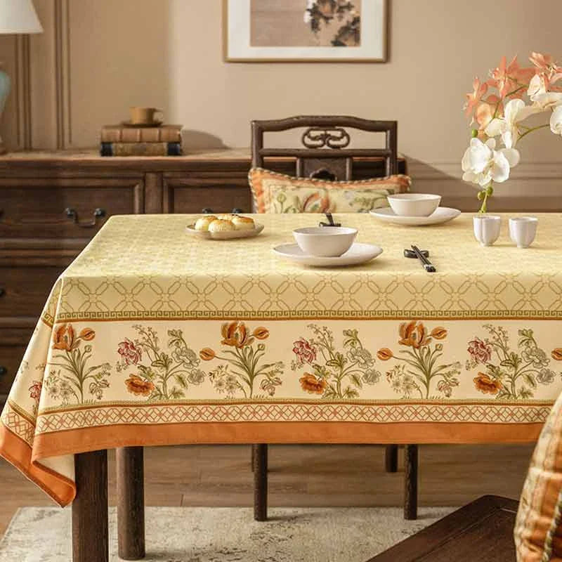 Chinoiserie Country Style Coffee Table Cover Tablecloth