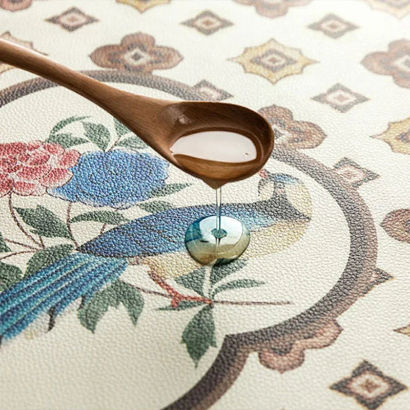 Chinoiserie Country Style Round Wash-free Dining Mat