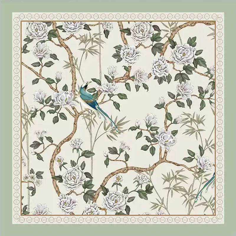 Chinoiserie Green Leather Square Table Mat Waterproof Easy Clean - SinoCultural -- TM057A60 - 