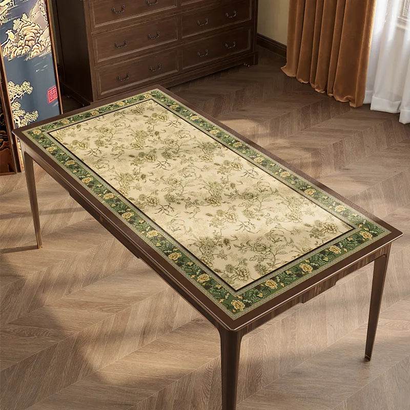 Chinoiserie Retro Leather Table Mat Waterproof Oil Proof Heat Resistant - SinoCultural -- TM056A6060 - 