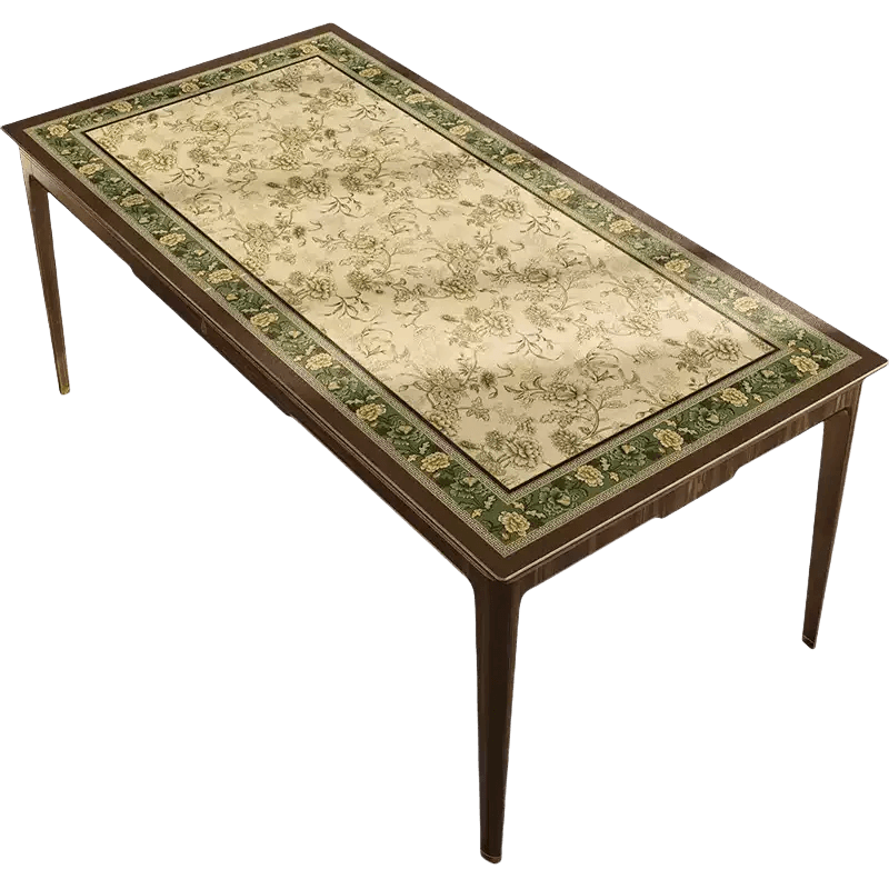 Chinoiserie Retro Leather Table Mat Waterproof Oil Proof Heat Resistant - SinoCultural -- TM056A6060 - 