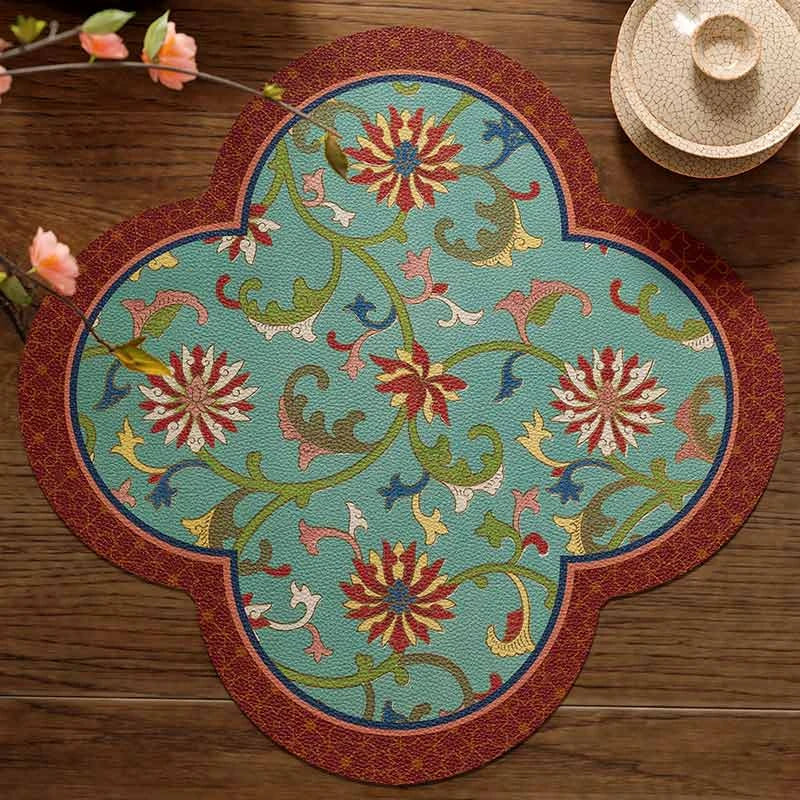 Chinoiserie Retro Washable Custom Coffee Coasters