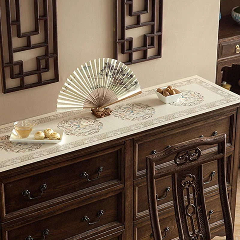 Chinoiserie Vintage Elegant Waterproof TV Table Mat