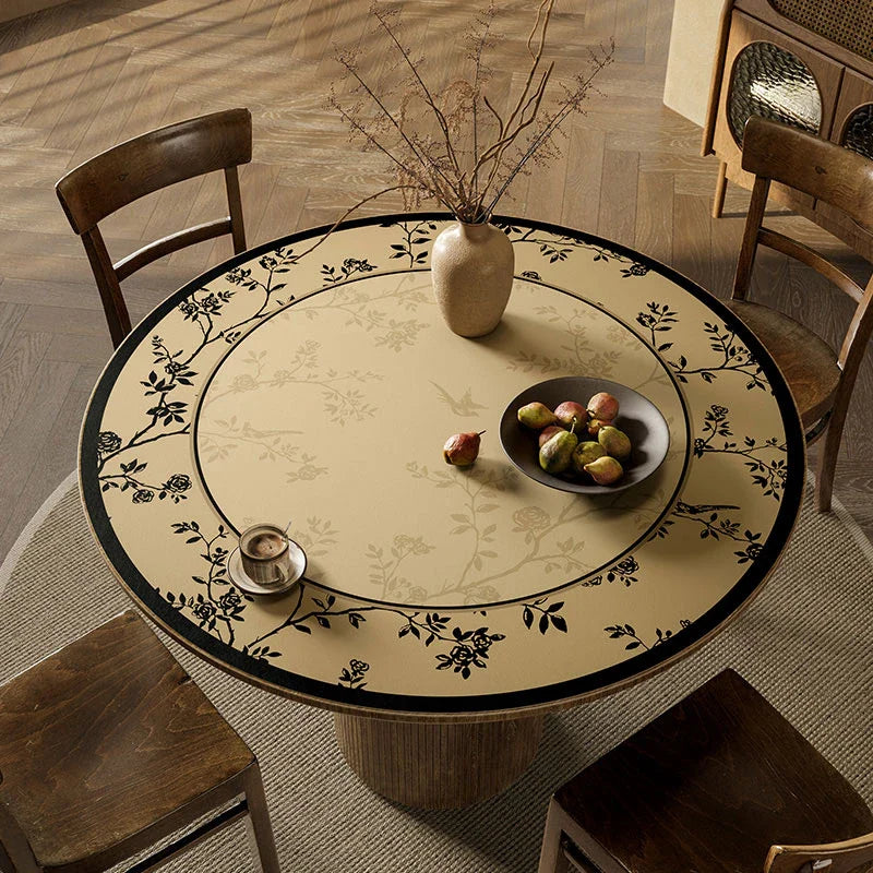 Chinoiserie Wash-free Waterproof & Oil-proof Round Table Mat