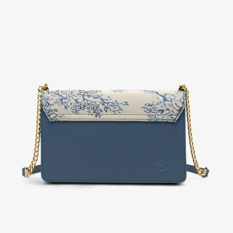 Embroidery Leather Chain Shoulder Bag Sacred Tree Handbag - SinoCultural -- SC1628-A2 - 
