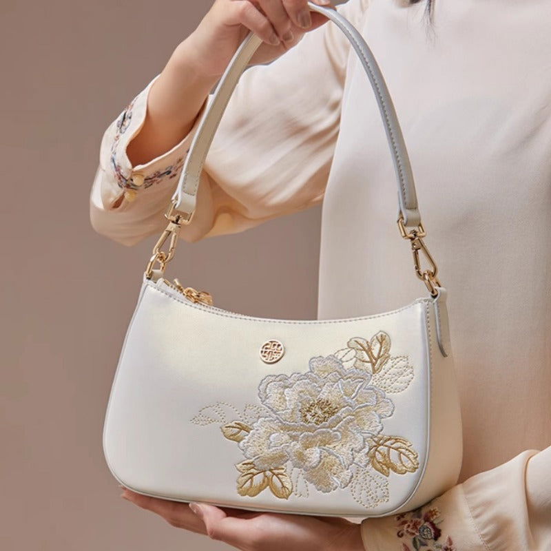 Embroidered hobo bag discount