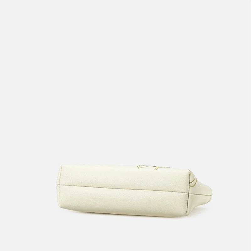 Embroidery Leather Red Magnolia Women‘s Handbag Wallet - SinoCultural
