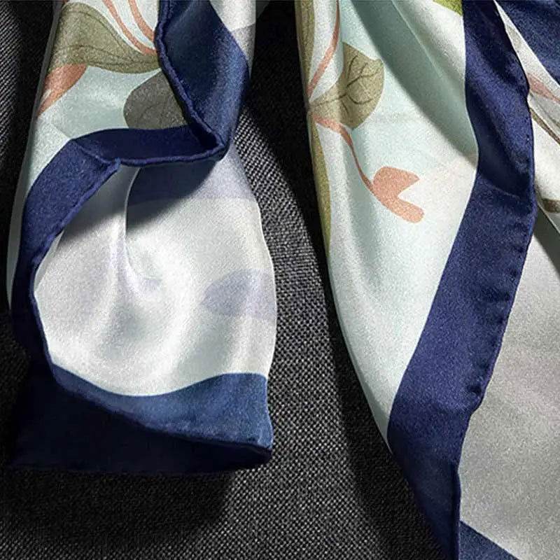 Mulberry Silk Elegant Floral Silk Chiffon Scarf 87 x 87 cm & 175 x 107 cm - SinoCultural -- LS036-1 - 